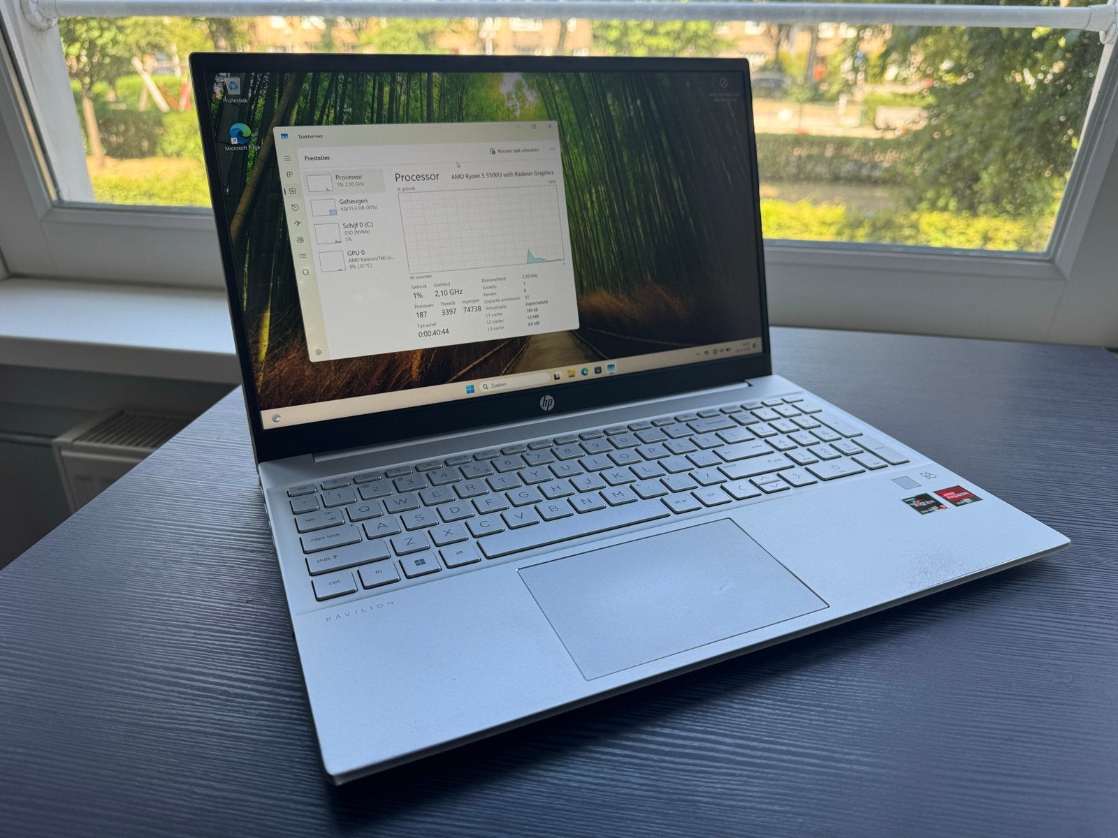 HP Pavilion 15eh-1908nd - Ryzen 5, 16GB RAM, AMD Radeon, Gebruikt, Met videokaart, 15 inch, Ophalen of Verzenden
