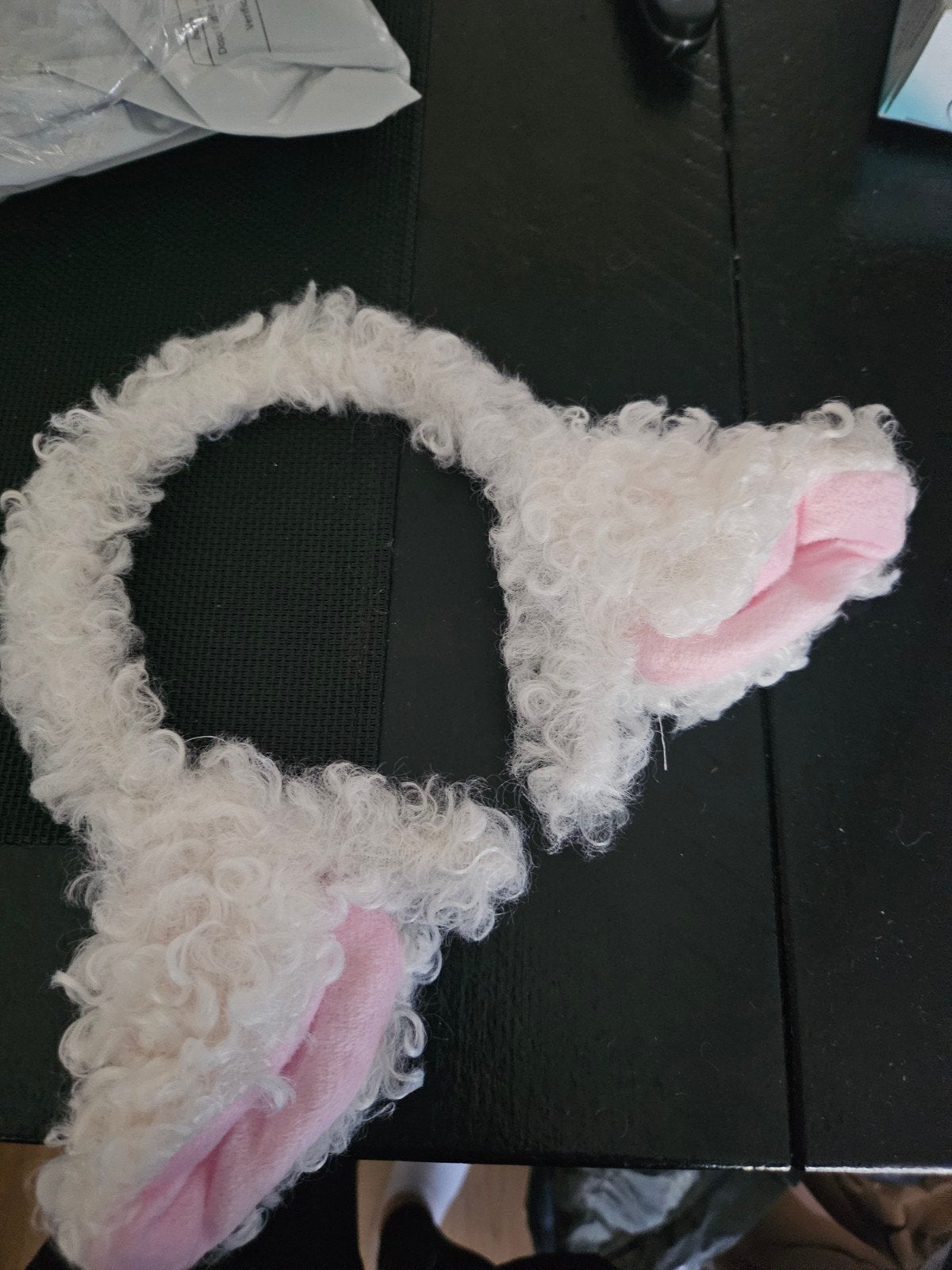 Witte schapenoren haarband - Nieuw, Overige typen, Nieuw, Ophalen of Verzenden, Wit