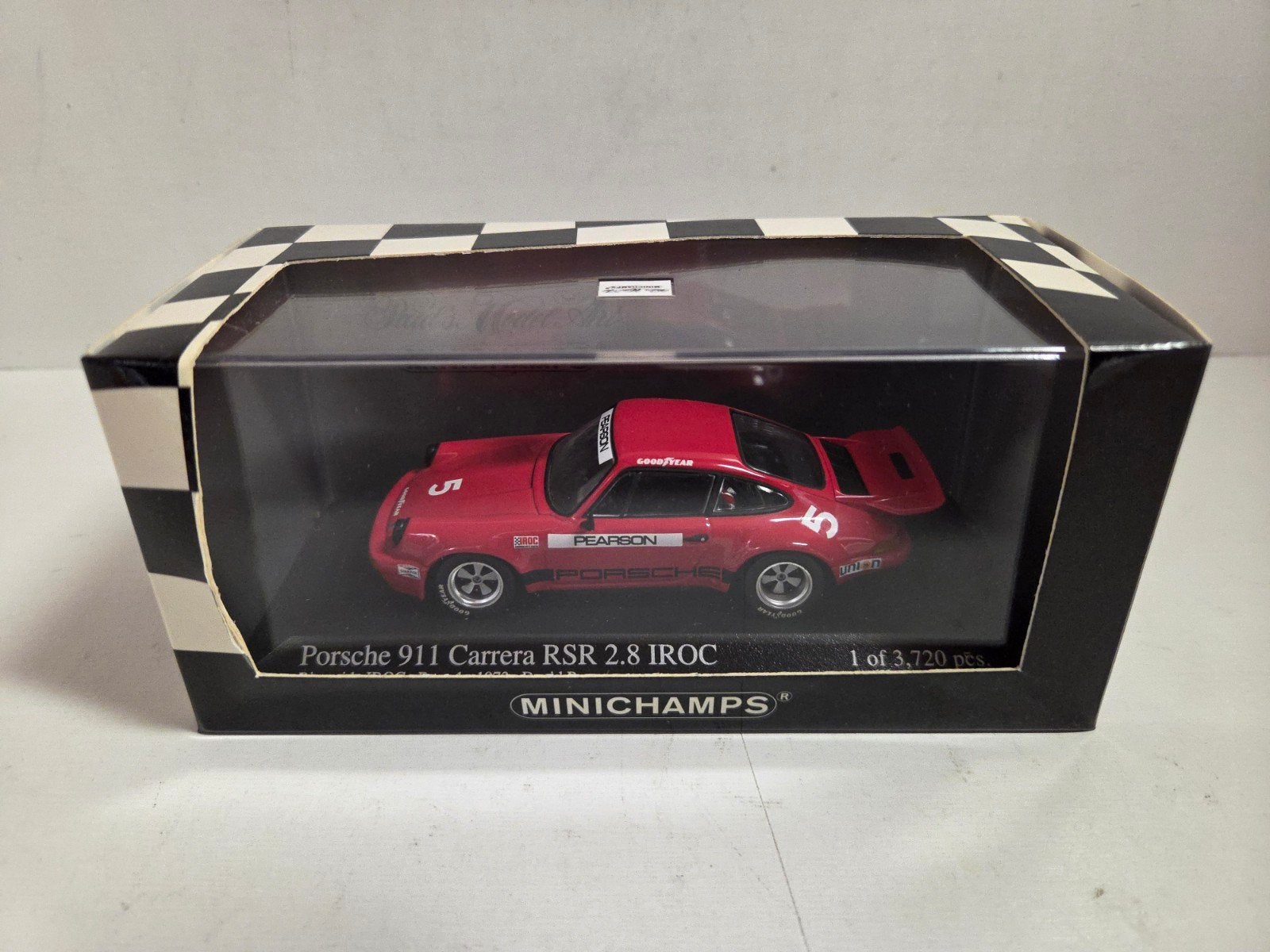 Minichamps Porsche 911 Carrera RSR iROC 1973, Auto, ., Ophalen of Verzenden, Zo goed als nieuw