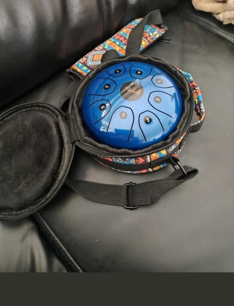 🔴 Muslady mini steel tongue hand pan, Muziek en Instrumenten, Percussie, Ophalen of Verzenden, Zo goed als nieuw, Melodische percussie