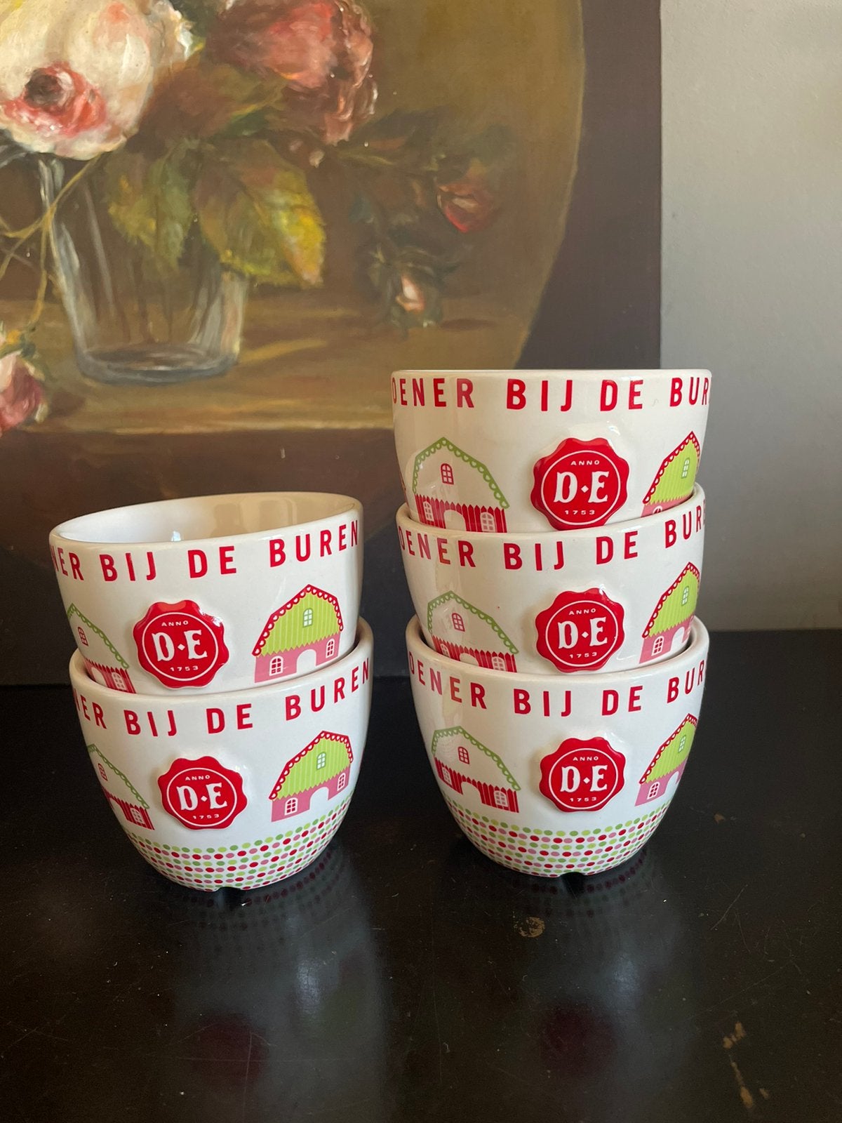 NIEUWE Douwe Egberts het gras is altijd groener bij buren, Ophalen of Verzenden, Zo goed als nieuw, Overige stijlen, Kop(pen) en/of Schotel(s)