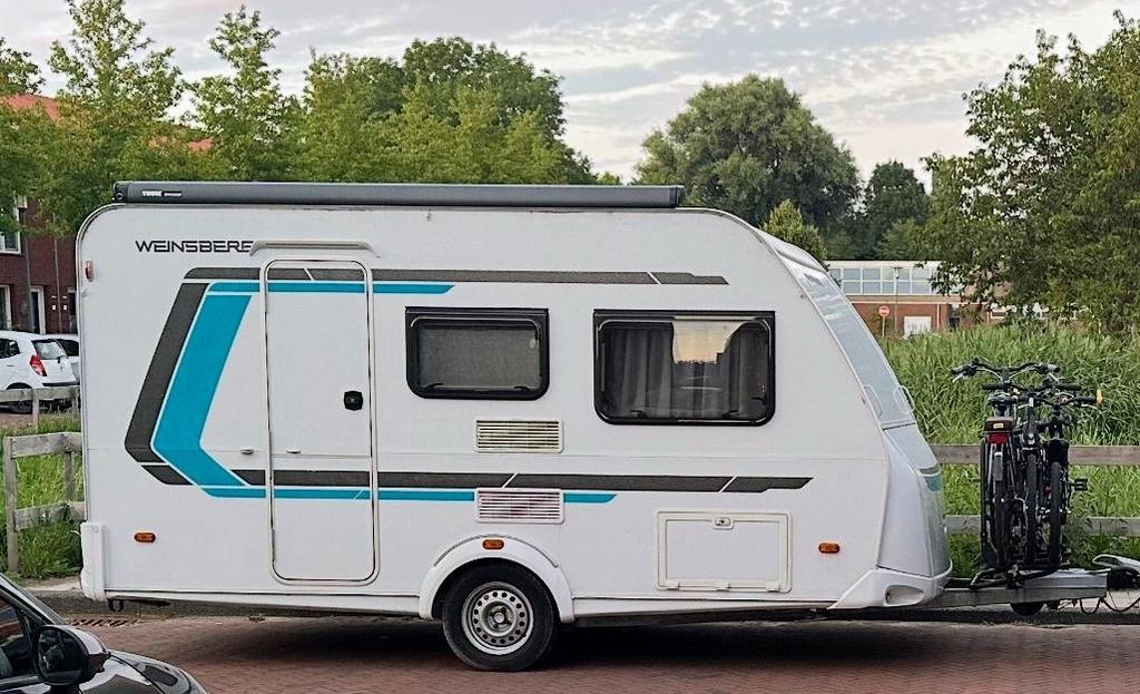 Weinsberg CaraTwo 400 LK - Compacte en complete caravan, Caravans en Kamperen, Schokbreker, Dwarsbed, Treinzit, 750 - 1000 kg