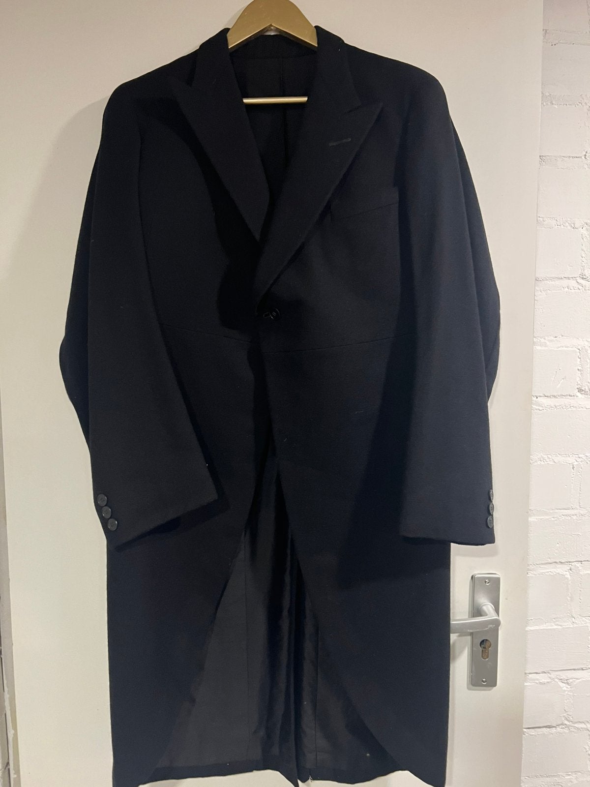 zeer mooie authentieke zwarte frakjas, Kleding | Heren, Ophalen of Verzenden, Zo goed als nieuw, Maat 48/50 (M)