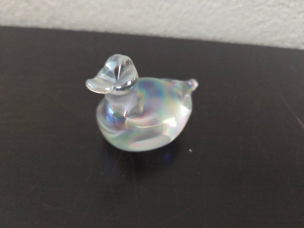 Glazen eend, eendje, beeld, beeldje, duck, Ophalen of Verzenden, Zo goed als nieuw, Dier