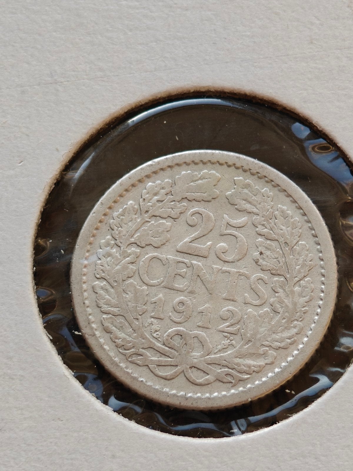 Zilveren 25 cent 1912 Koningin Wilhelmina, Postzegels en Munten, Munten | Nederland, Ophalen of Verzenden