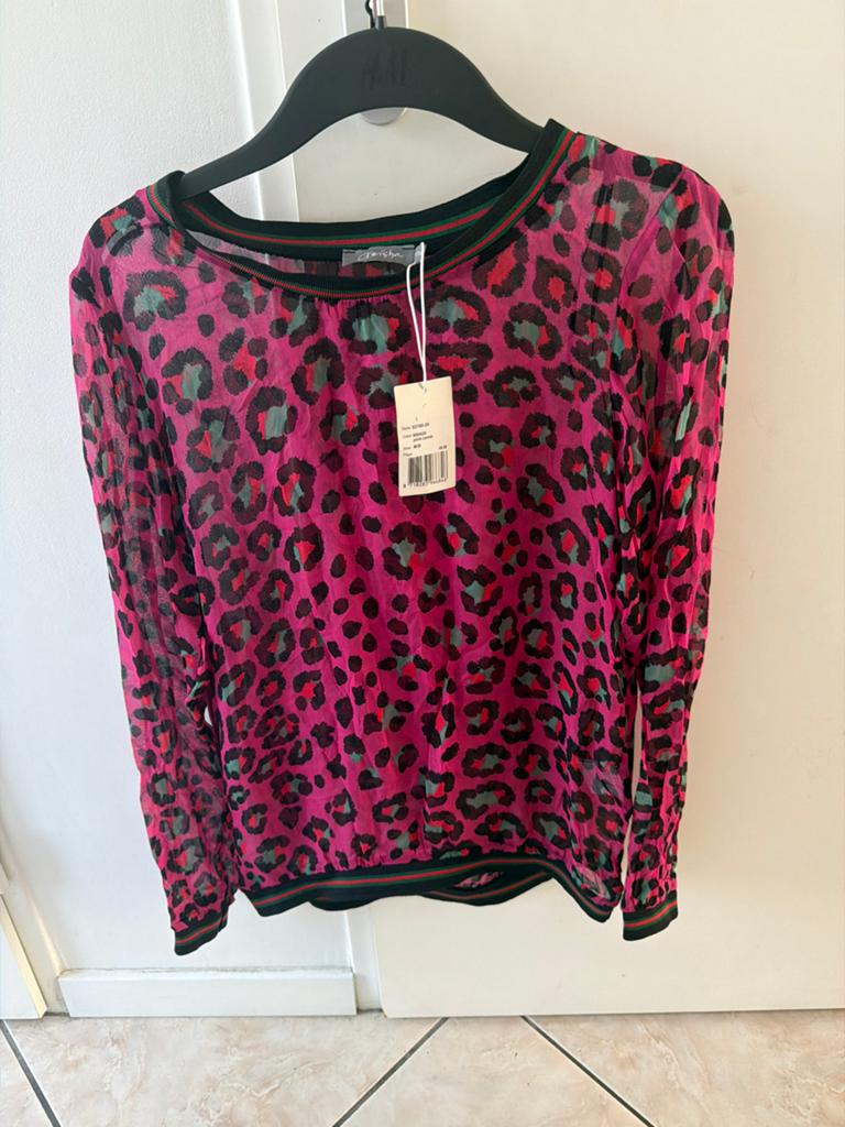 Geisha blouse maat 38 nieuw met kaart - Roze luipaardprint, Kleding | Dames, Blouses en Tunieken, Ophalen of Verzenden, Nieuw