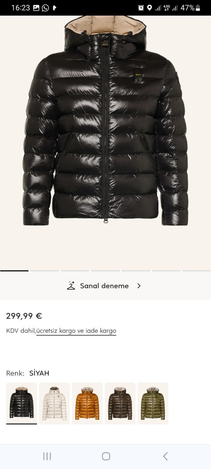 Blauer USA donsjack - Zo goed als nieuw (M), Kleding | Heren, Jassen | Winter, Blauer USA, Maat 48/50 (M), Zwart, Ophalen of Verzenden