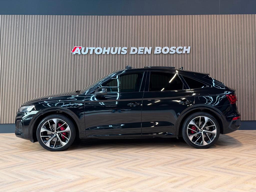 Audi Q5 Sportback 55 TFSI e S Line Competition 367PK - Lucht, Auto's, Audi, Automaat, Gebruikt, 4 cilinders, Zwart