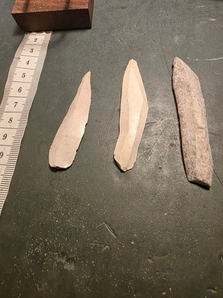 Stekers rugmessen klingen speerpunten stenentijdperk, Ophalen of Verzenden
