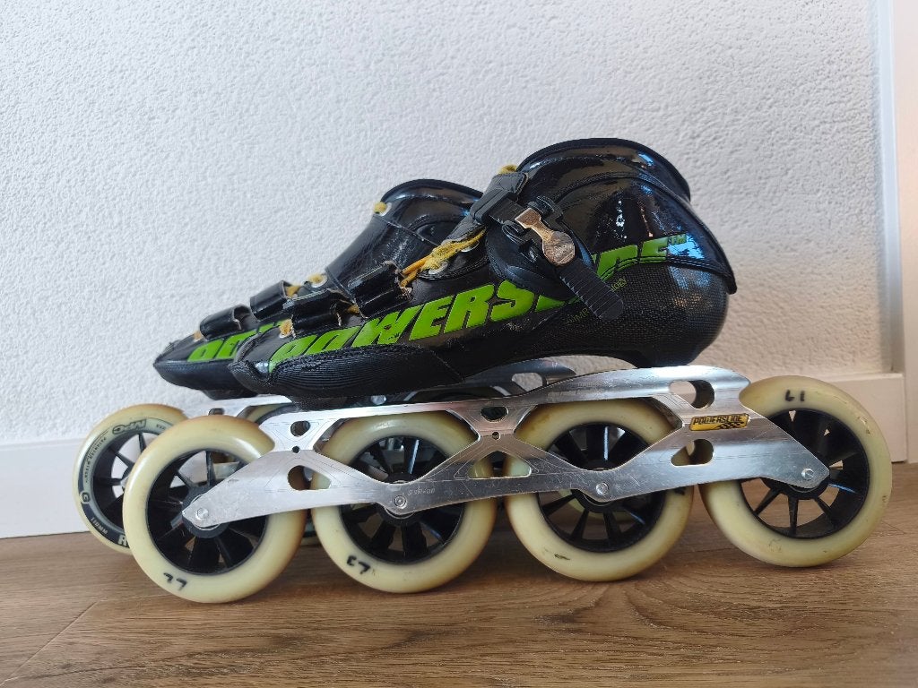 Leuke powerslide C6 skeelers maat 43, grote wielen!, Ophalen of Verzenden, Zo goed als nieuw, Inline skates 4 wielen, Powerslide