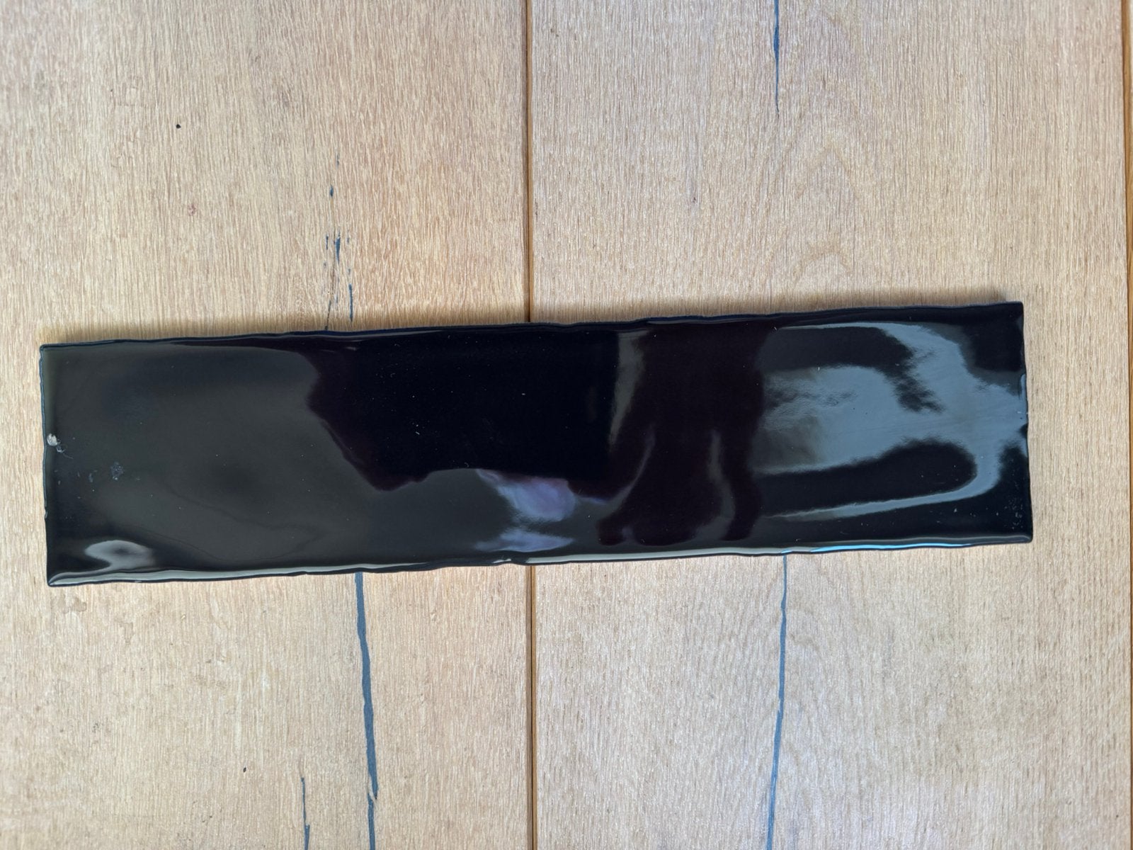 Wandtegels glans zwart 7,5x30cm, Nieuw, Minder dan 5 m², Wandtegels, Keramiek