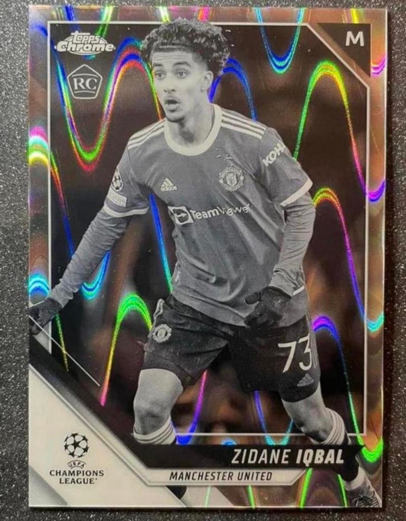 Topps CHROME 2022 RAYWAVE PARALLEL ROOKIE CARD IQBAL MAN UN., Hobby en Vrije tijd, Stickers en Plaatjes, Verzenden, Zo goed als nieuw