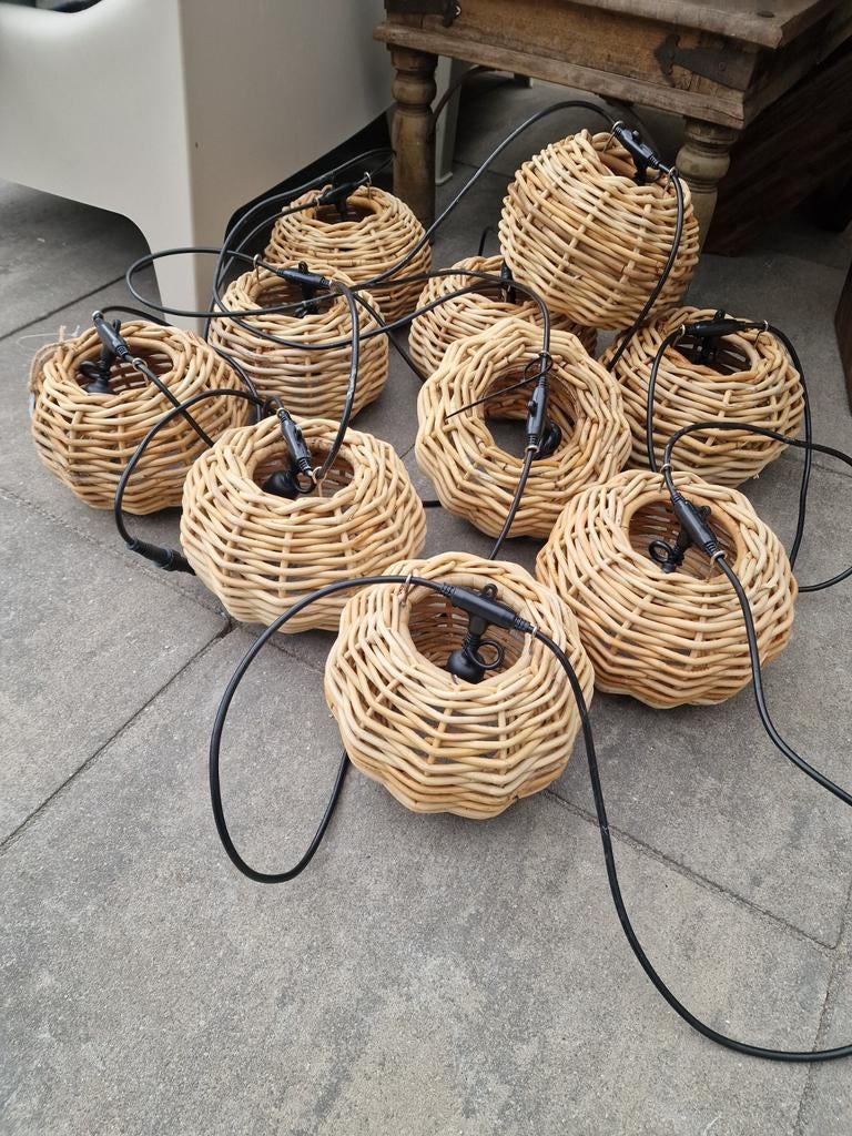 Japandi rotan XXL verlichting slinger 920cm Nieuw, Ophalen, Nieuw, Japandi ibiza