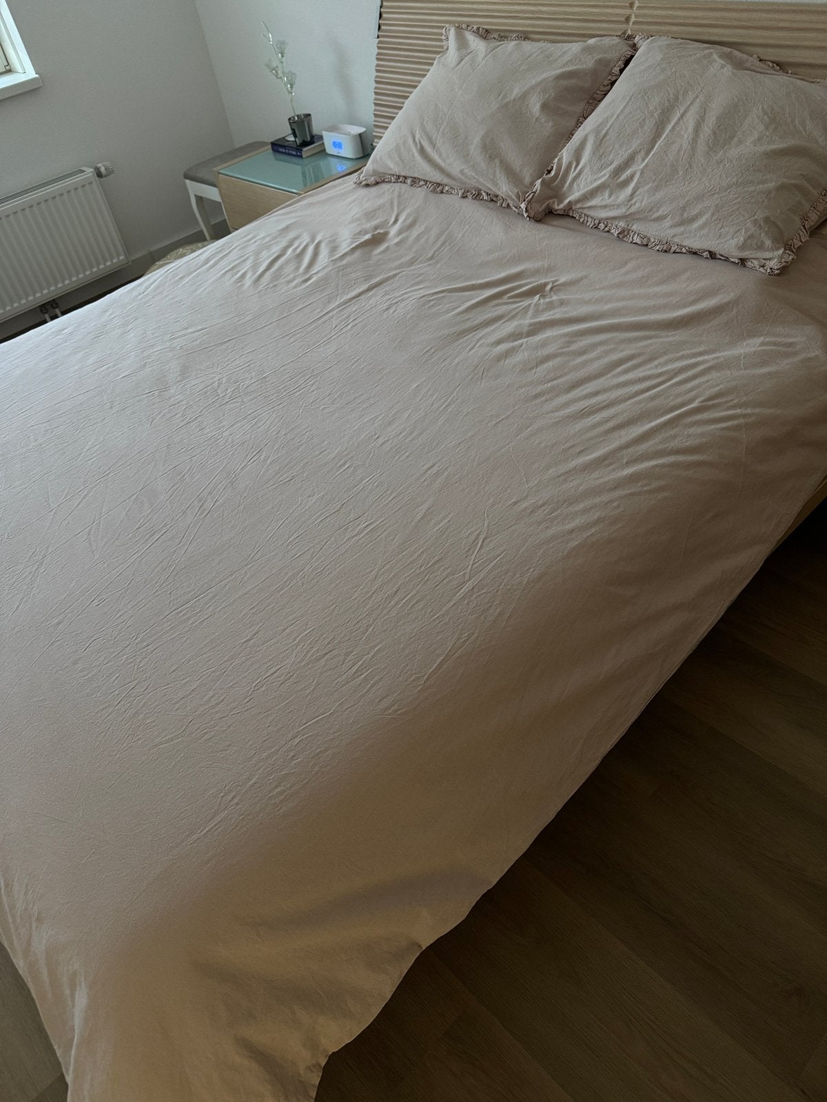 Ikea dekbedovertrek 240x220cm lichtroze, Ophalen of Verzenden, Zo goed als nieuw