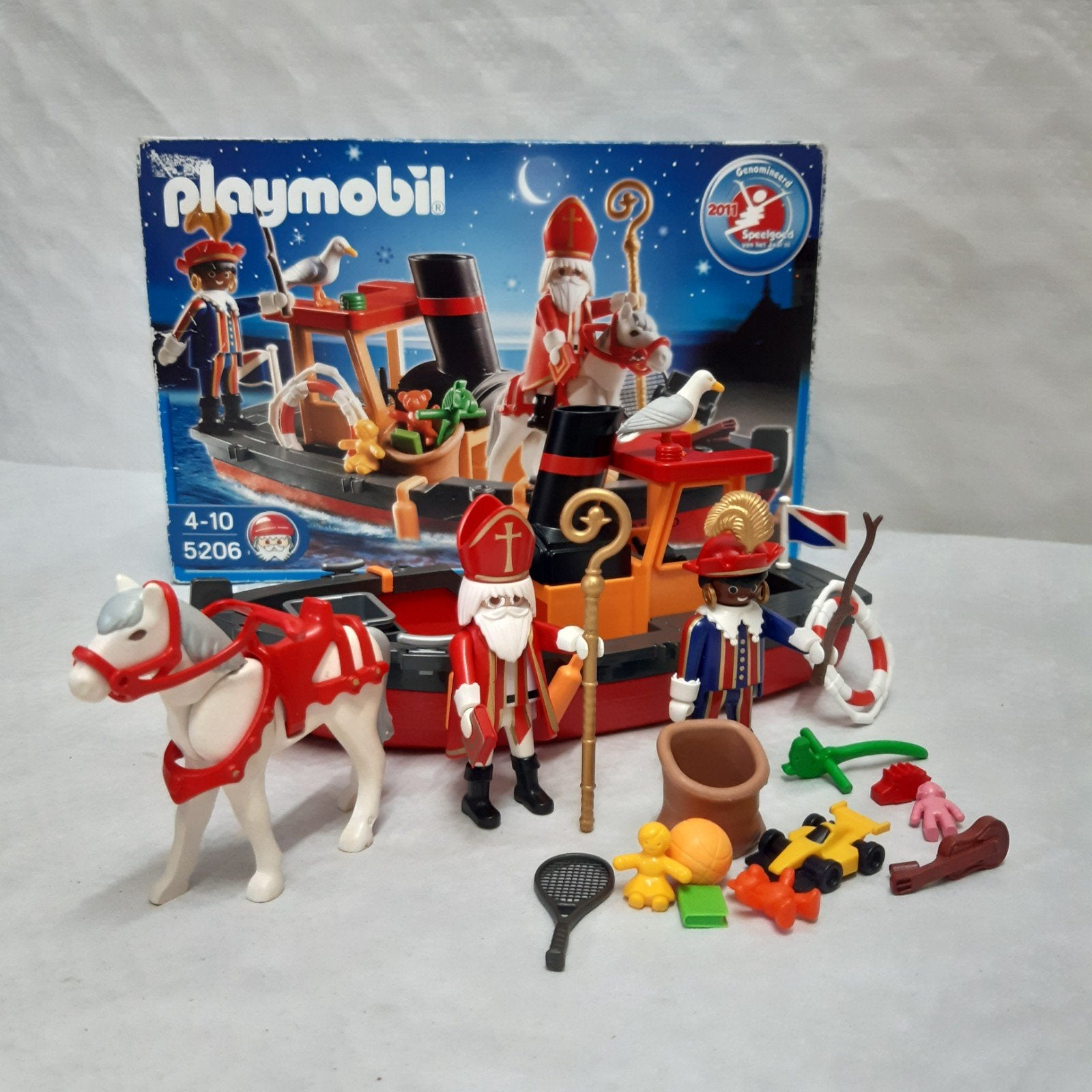 Playmobil 5206 stoomboot sinterklaas  compleet en met doos