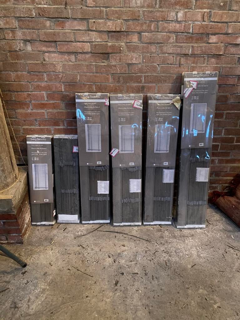 Houten luxaflex antracietgrijs, Nieuw, Grijs, 150 tot 200 cm, 50 tot 100 cm