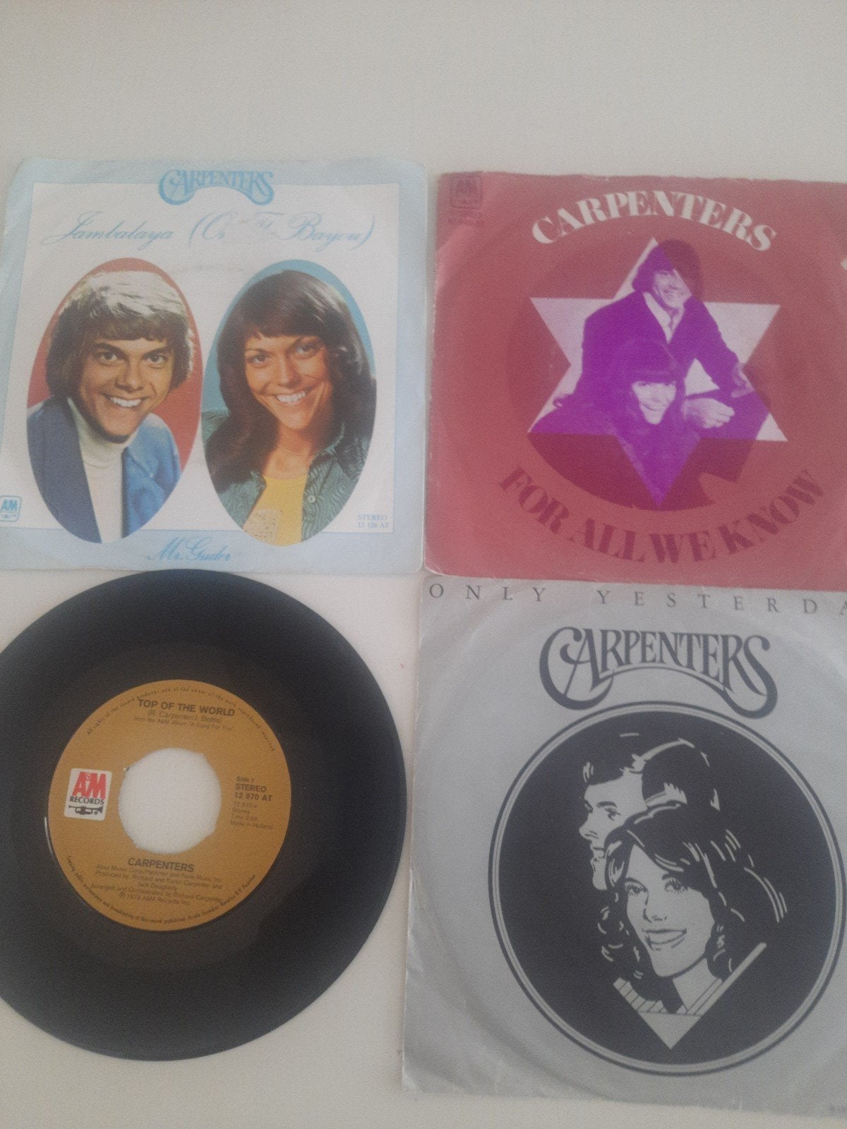 4x vinyl singels van The Carpenters, Ophalen of Verzenden