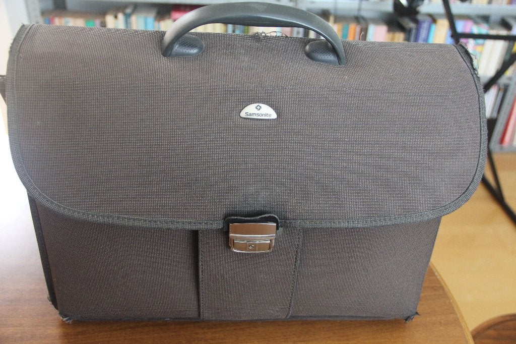 Laptoptas / aktetas / schooltas van Samsonite, Gebruikt, Grijs, Aktetas, Samsonite