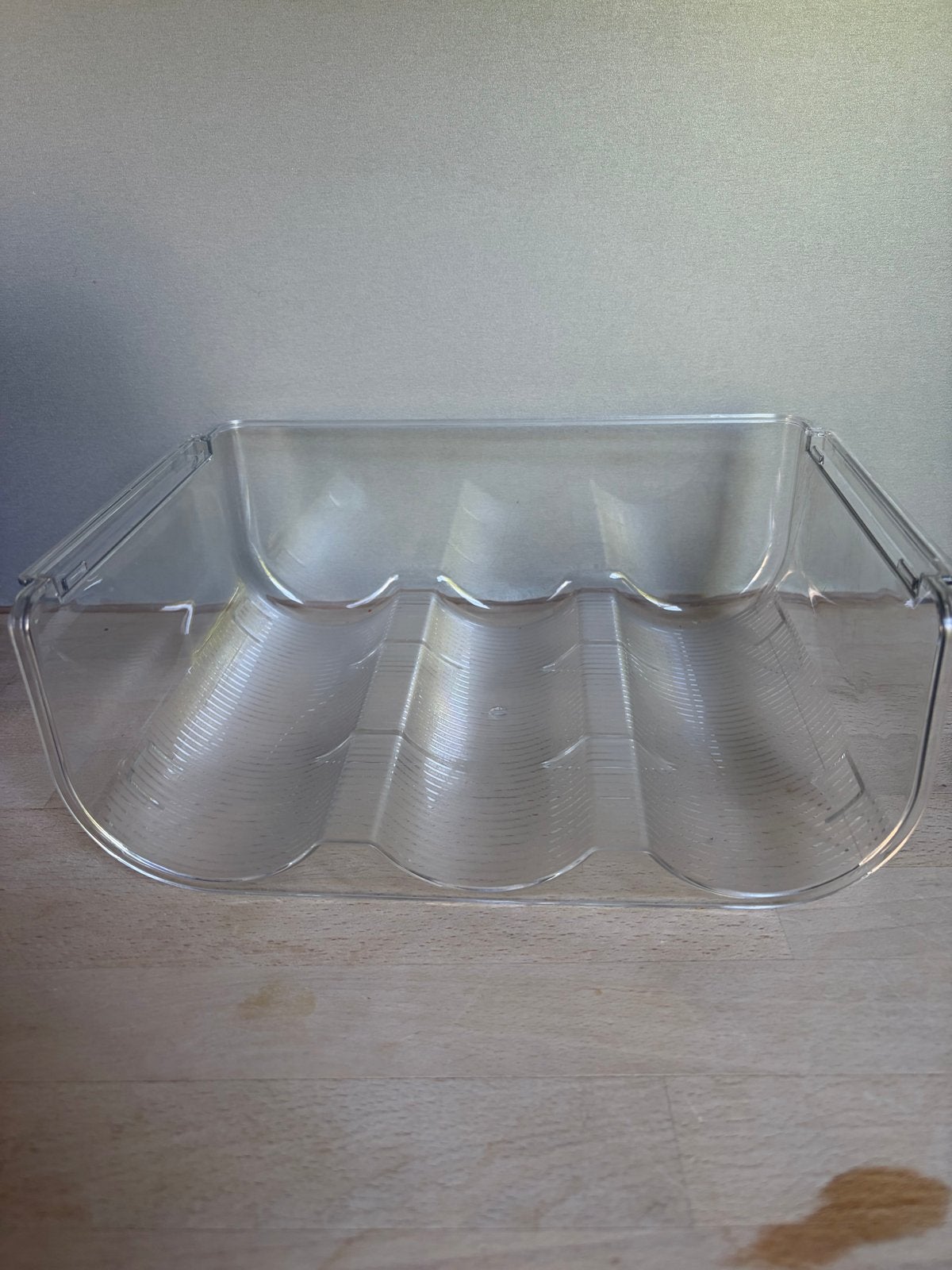 Transparant flessenrek voor 3 flessen, Ophalen, Kunststof, Zo goed als nieuw, Minder dan 5 flessen