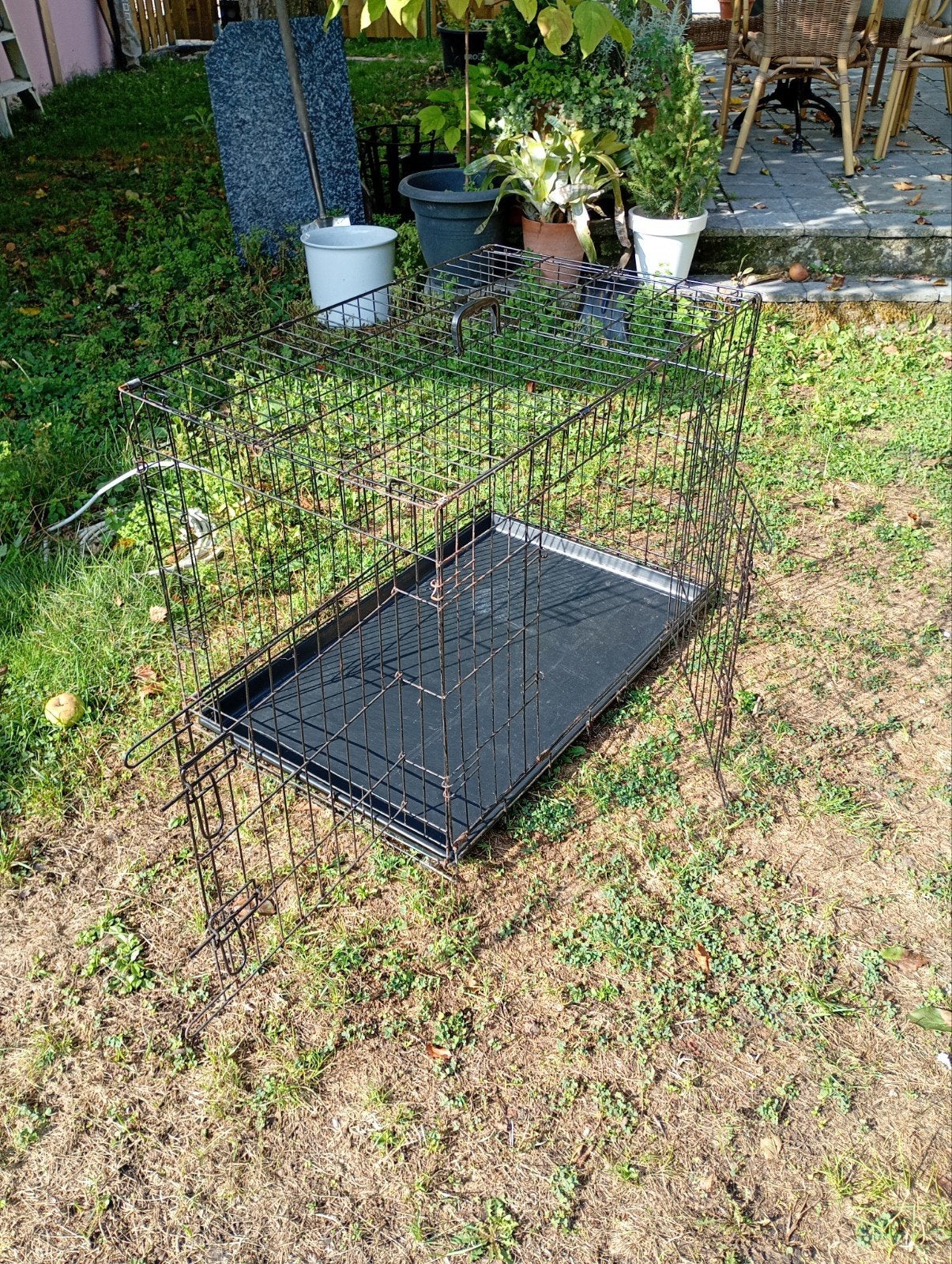 Hondenbenche 0.60 x 0.90 Zwart €15, Dieren en Toebehoren, Ophalen, Gebruikt