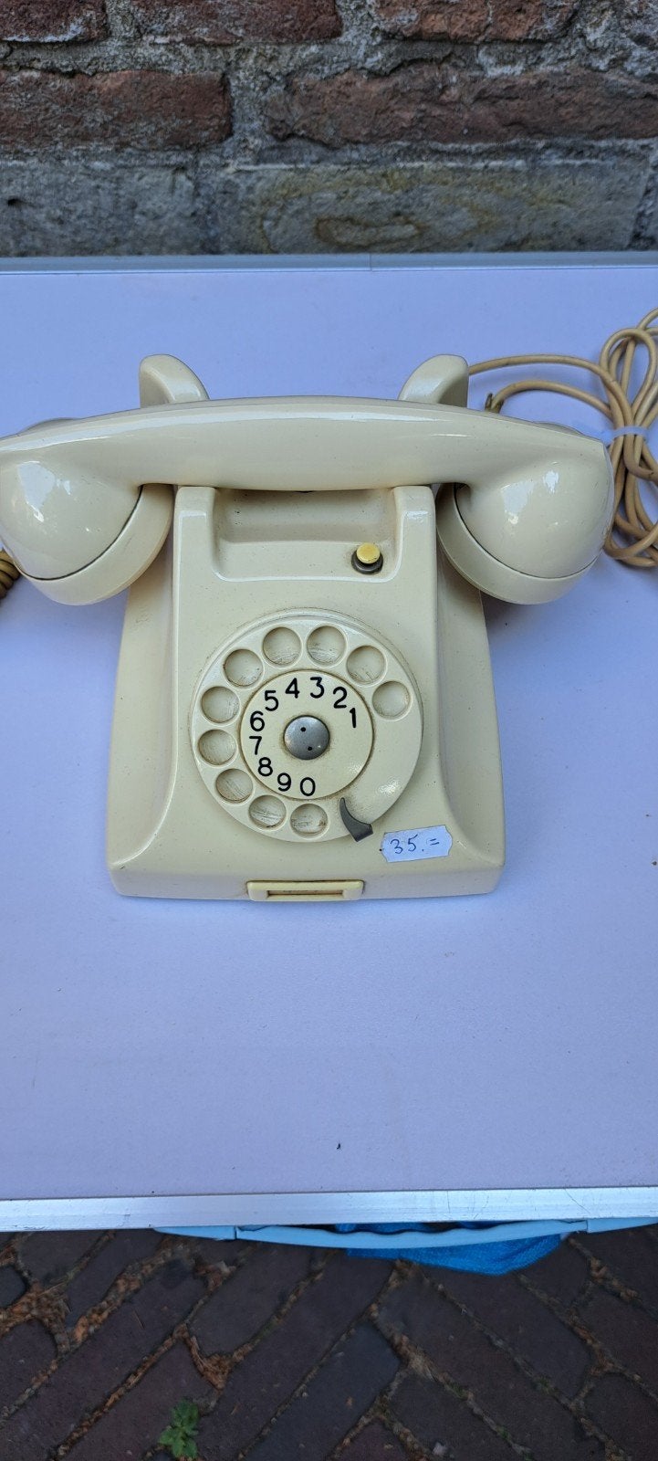 Vintage Bakelieten PTT Telefoon - Crème Kleur, Antiek en Kunst, Ophalen of Verzenden