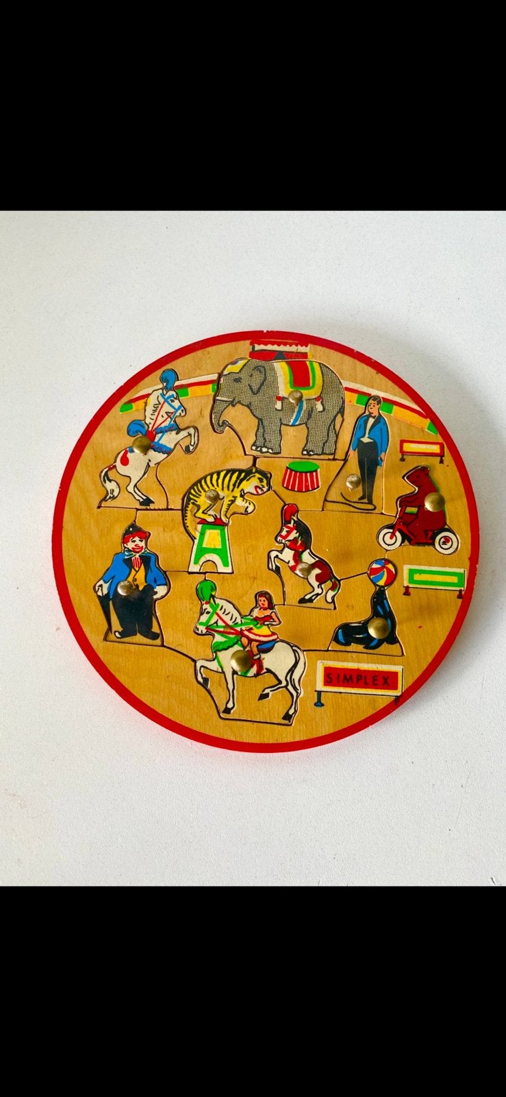 nostalgische HOUTEN SIMPLEX PUZZEL ‘CIRCUS’, Verzamelen, Ophalen of Verzenden, Zo goed als nieuw