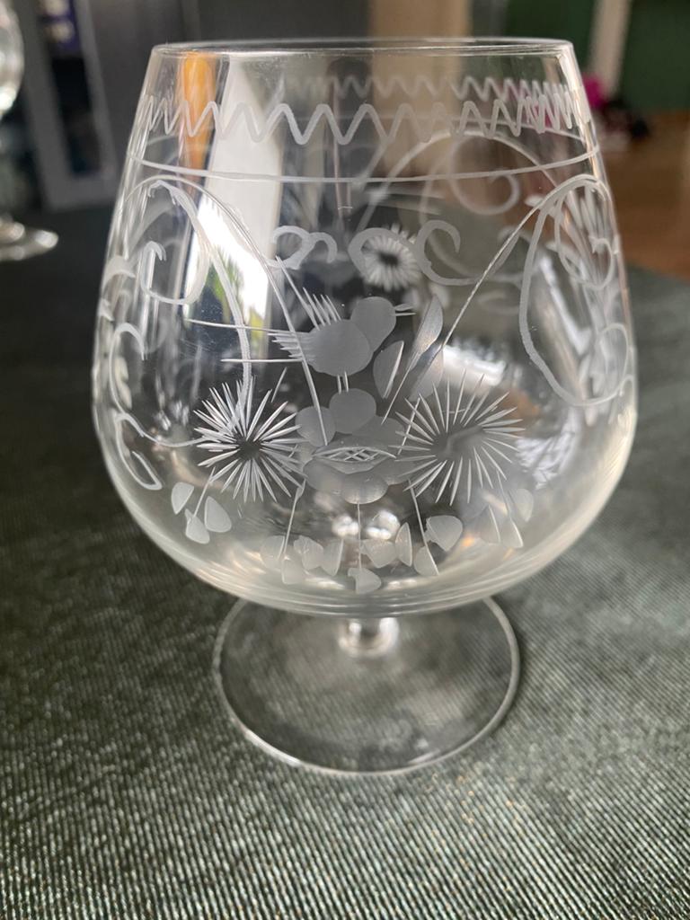 6 cognacglazen Theresienthal, Ophalen of Verzenden