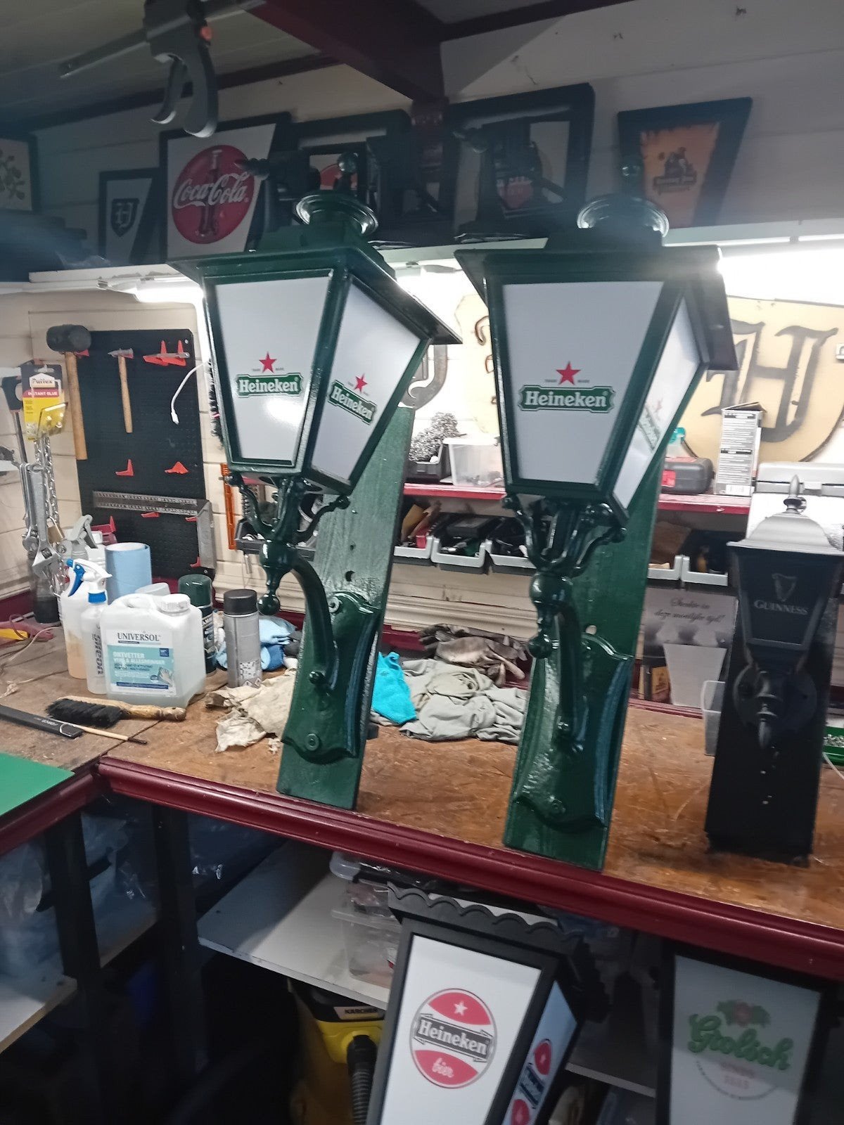 Heineken lantaarns, Verzamelen, Biermerken, Ophalen, Zo goed als nieuw, Heineken
