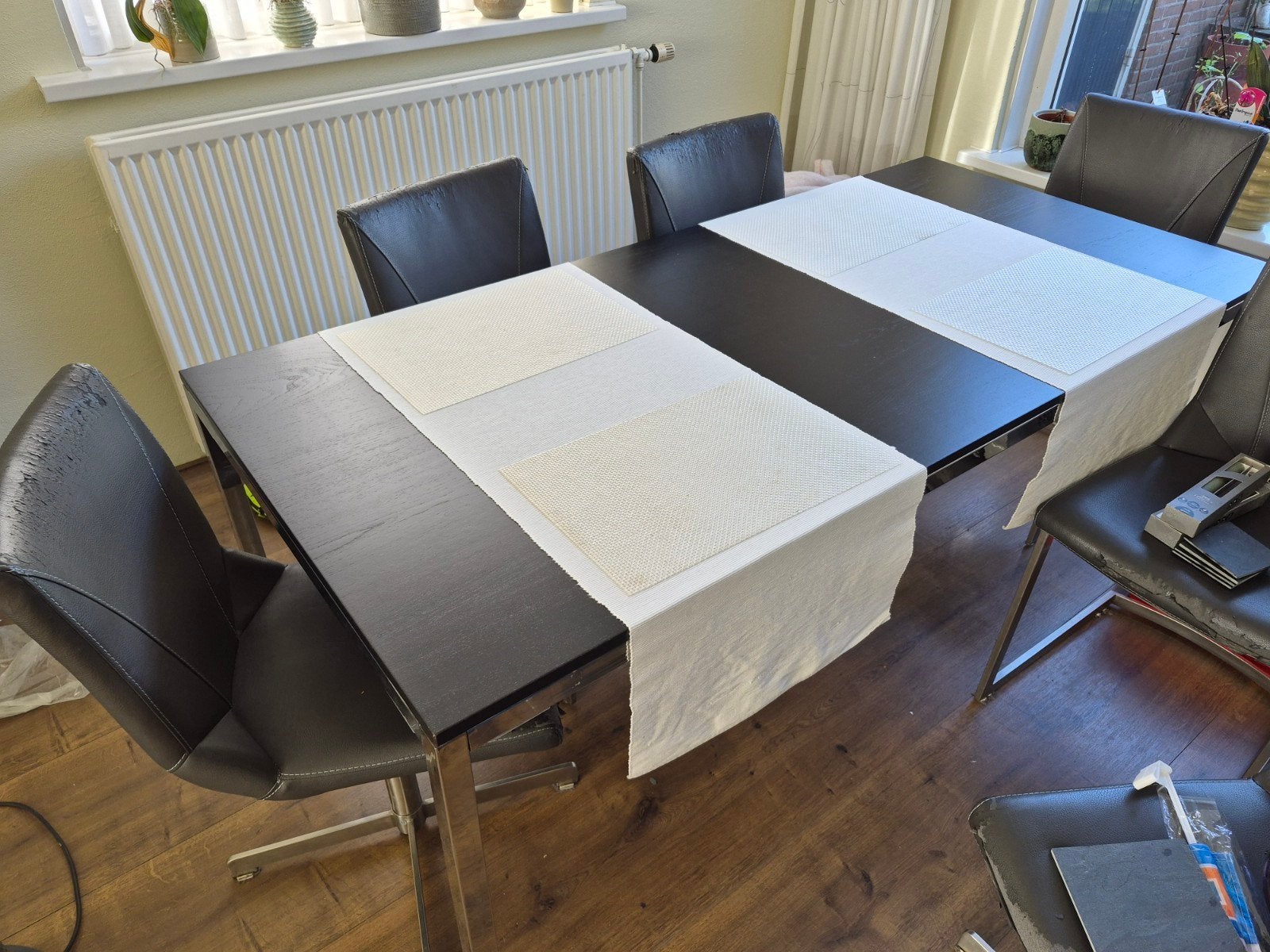 IKEA TORSBY eettafel met 6 Xooon stoelen, Ophalen, Gebruikt, 50 tot 100 cm, 150 tot 200 cm