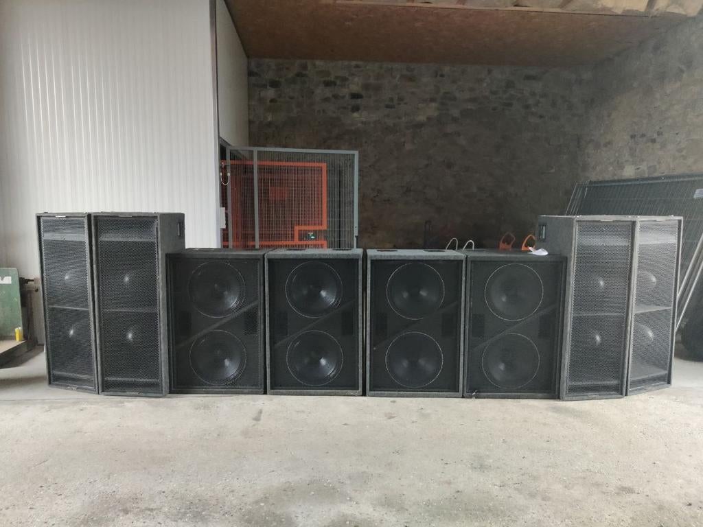Meyer Sound MSL3 + 650R2 + Crest MA5850 + M3T + B2A + B2EX, Ophalen of Verzenden, Gebruikt, Audio