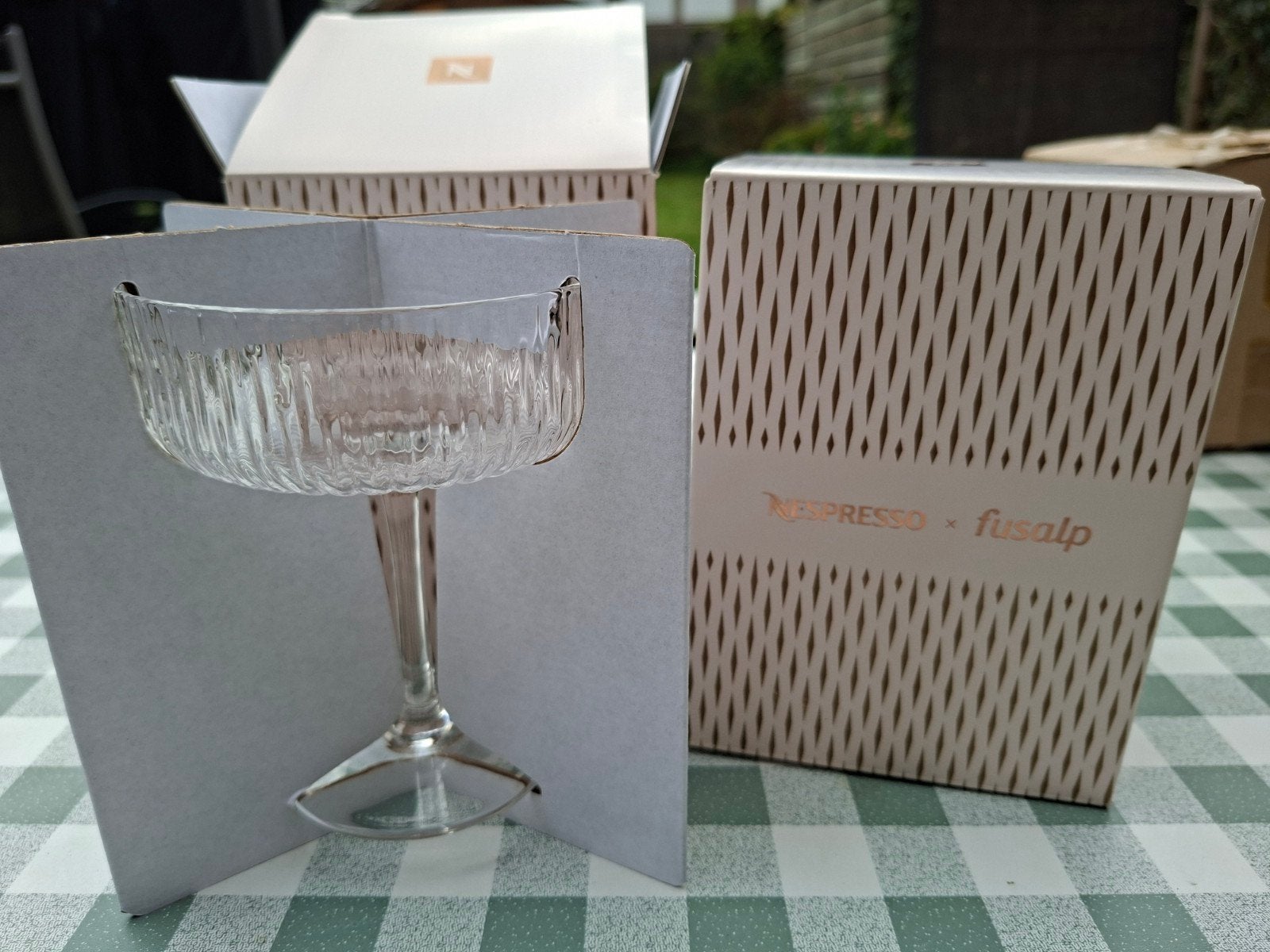 Nespresso × Fusalp Baristaglas 'Festive' - Set van 2, Ophalen of Verzenden, Nieuw, Glas, Overige merken
