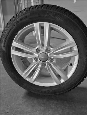 Continental winterbanden op MAK velgen 205/55 R16 H, Auto-onderdelen, Banden en Velgen, Ophalen, Gebruikt, 16 inch, Banden en Velgen
