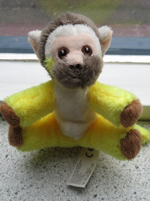 Doodshoofdaapje aap uit Petjes World dierentuin Apenheul, Wasbaar, Ophalen of Verzenden, Zo goed als nieuw, Klein (minder dan 20 cm)
