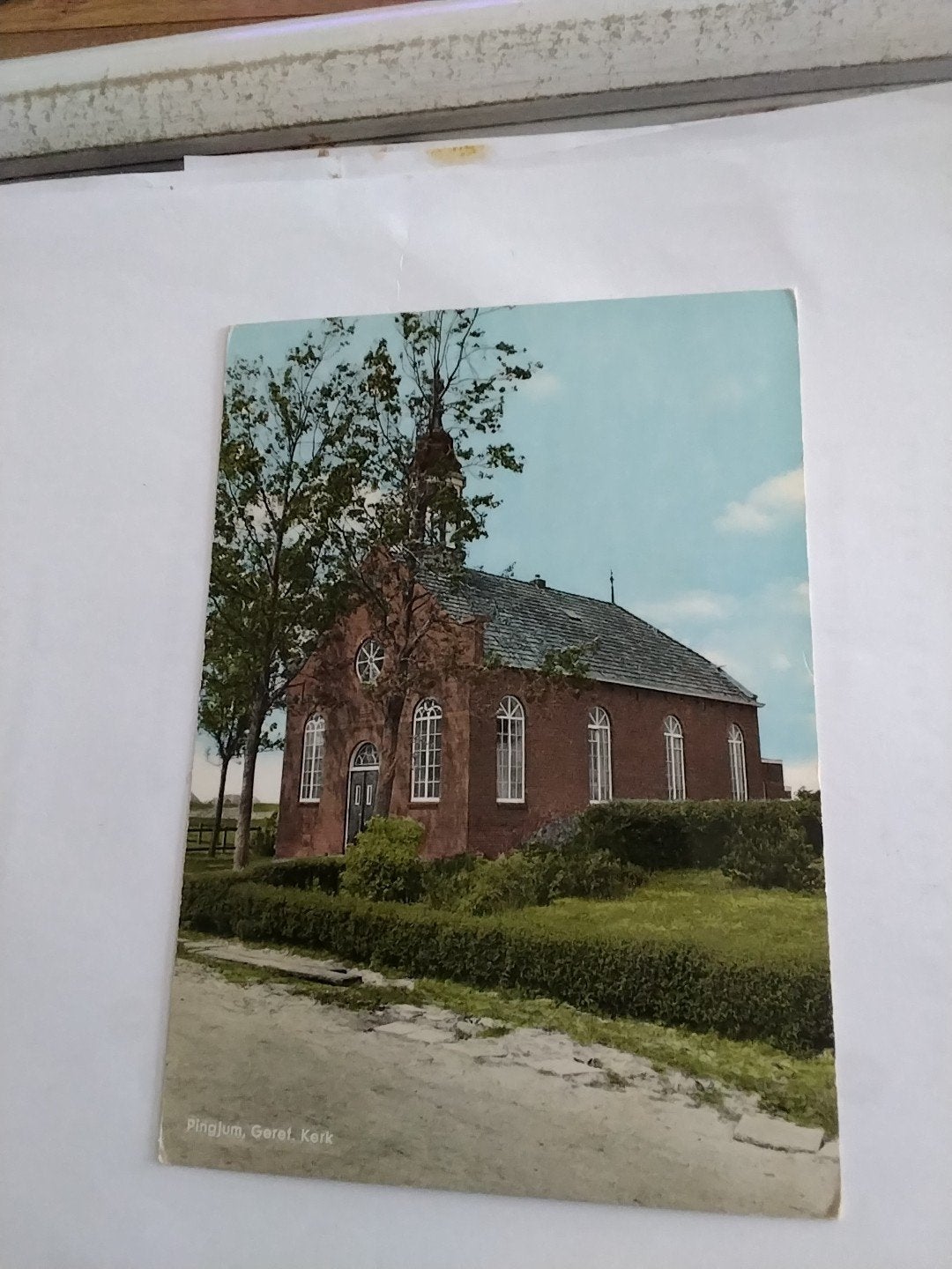 Oude Ansichtkaart Pingjum, Geref. Kerk - Friesland, Ophalen of Verzenden, Voor 1920, Friesland