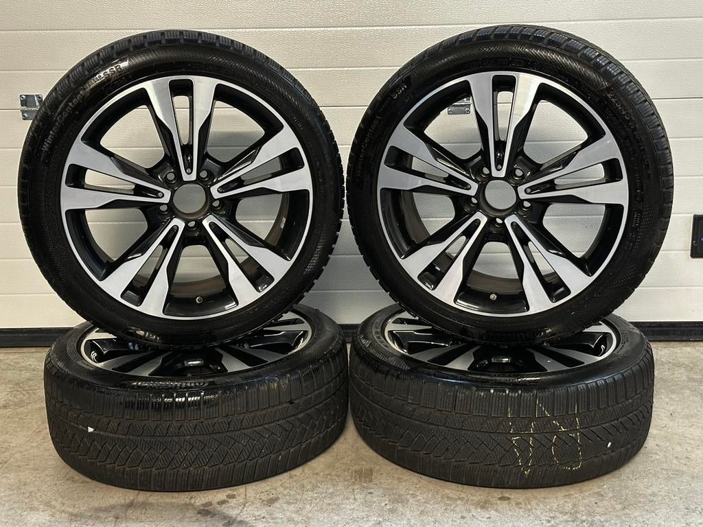 Originele 18 inch 5x112 Mercedes C E Klasse Velgen & Banden, 18 inch, Gebruikt, Banden en Velgen, Personenwagen