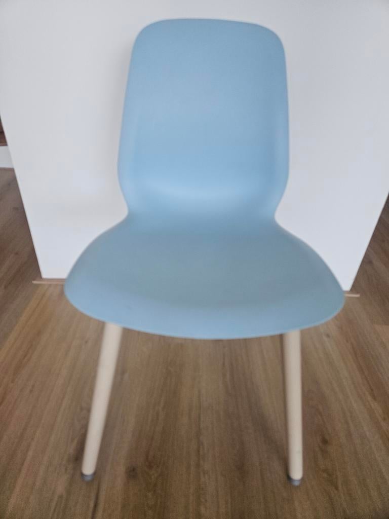 Lichtblauwe stoel ikea leifarne, Ophalen, Kunststof, Gebruikt, Modern, Scandinavisch