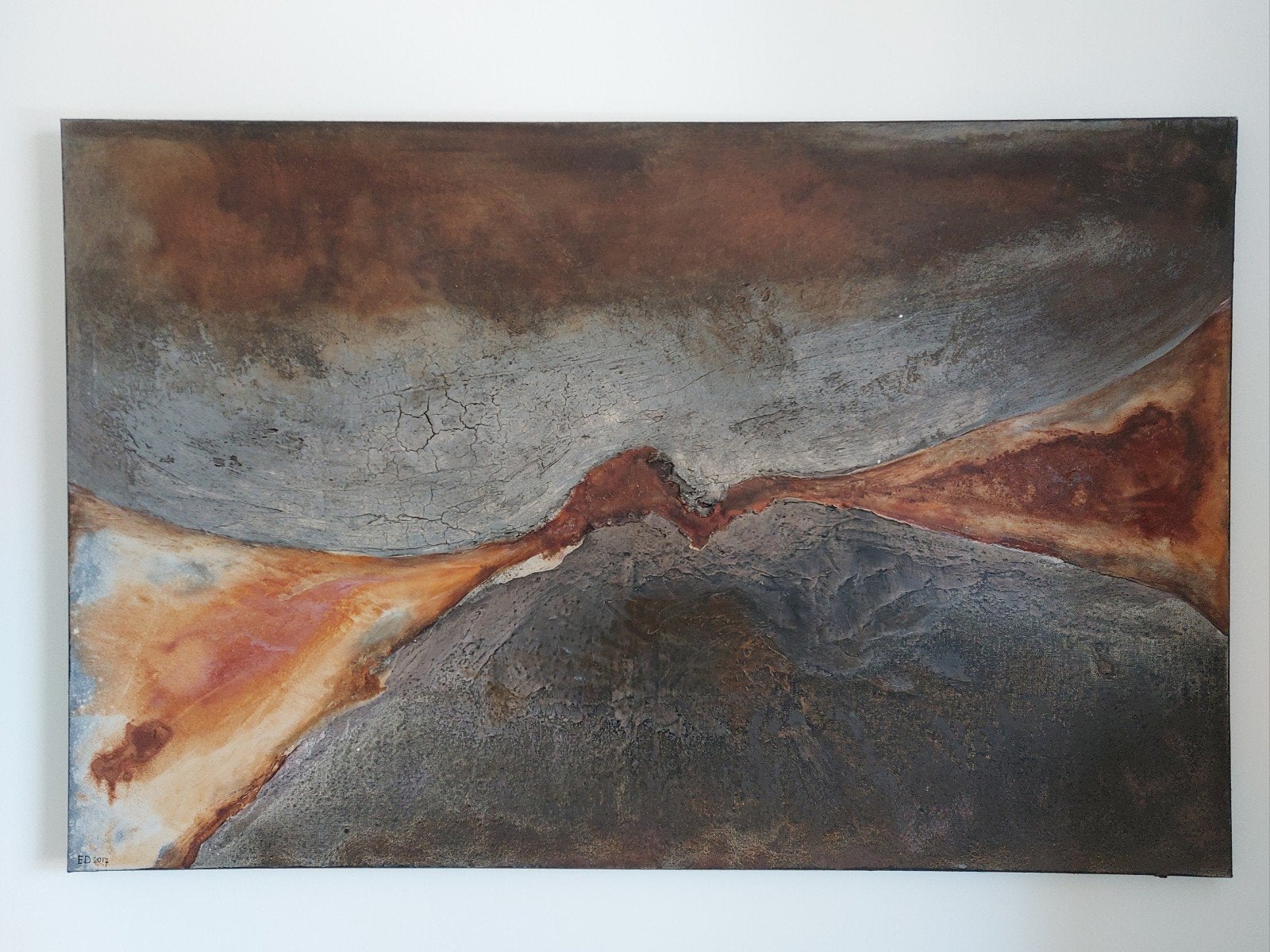 Abstract schilderij van Ennadien Blink, 115x75 cm, Antiek en Kunst, Ophalen