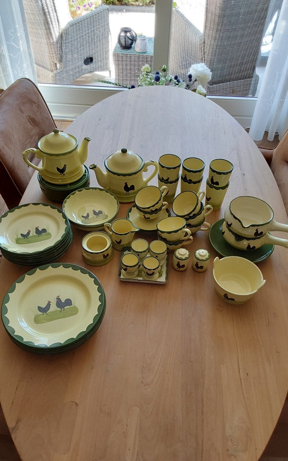 Zeller kip haan servies ook los te koop., Ophalen of Verzenden, Zo goed als nieuw, Porselein, Overige stijlen