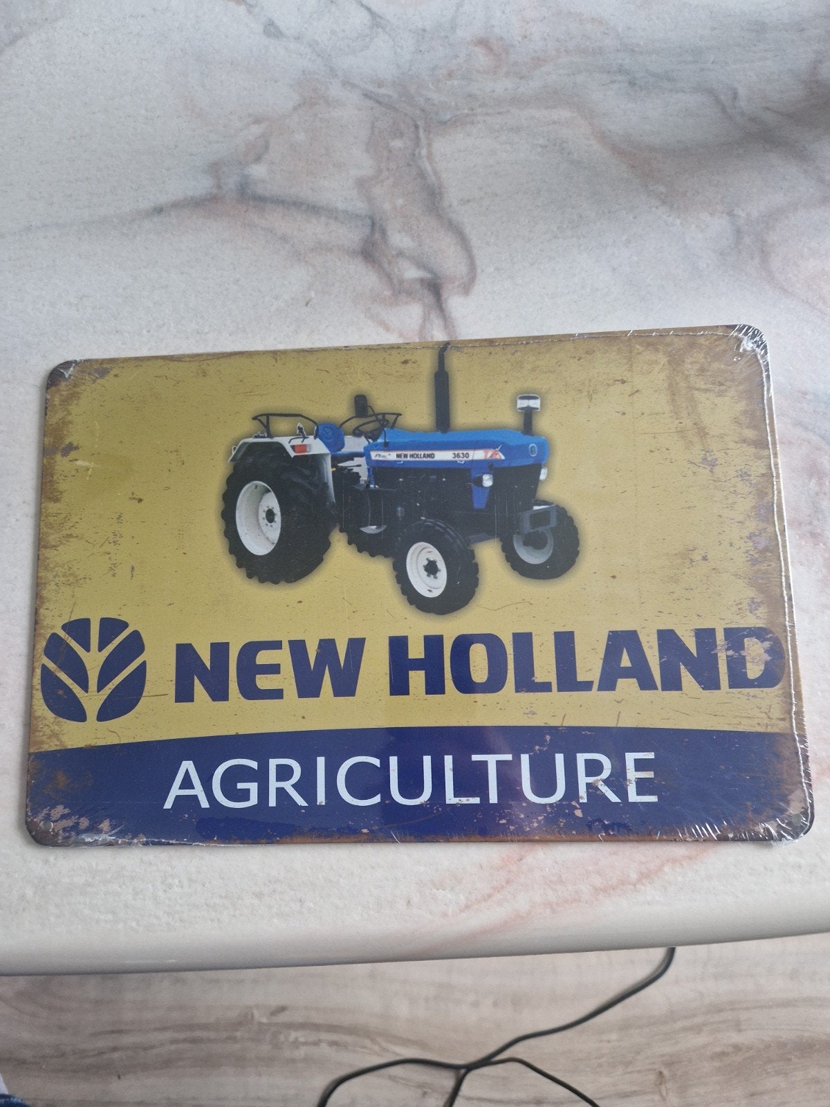 New Holland Agriculture Metalen Bord - Tractor Decoratie, Verzenden, Nieuw, Auto's