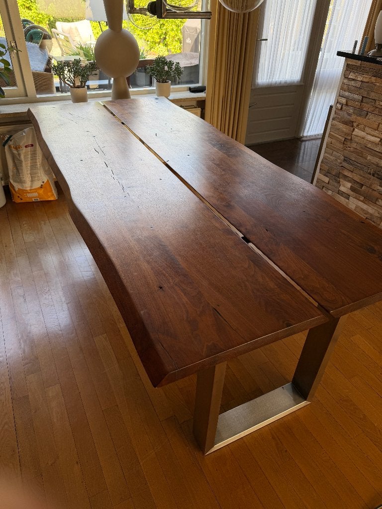 Eetkamer tafel hout, Huis en Inrichting, Tafels | Eettafels, Ophalen, 200 cm of meer, 50 tot 100 cm, Zo goed als nieuw