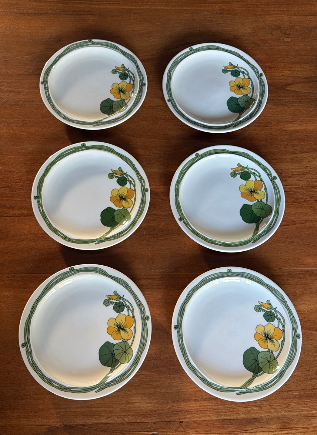 6 Thomas Scandic Flowers ontbijtborden, Ophalen of Verzenden, Zo goed als nieuw, Bord(en), Overige stijlen