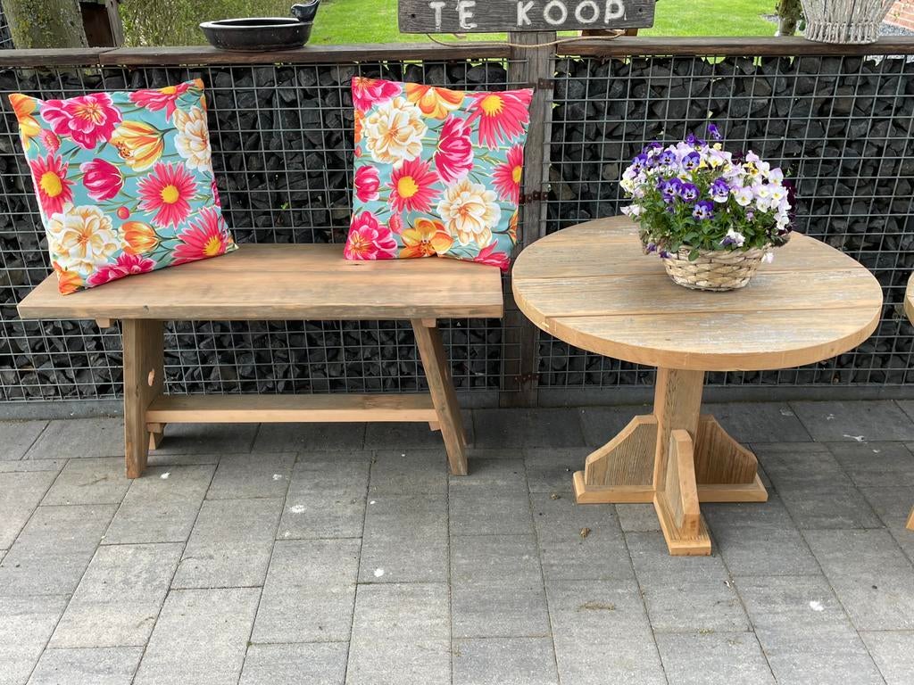 Bankje en Tafeltje, Ophalen of Verzenden, Nieuw, Overige materialen, 2 zitplaatsen