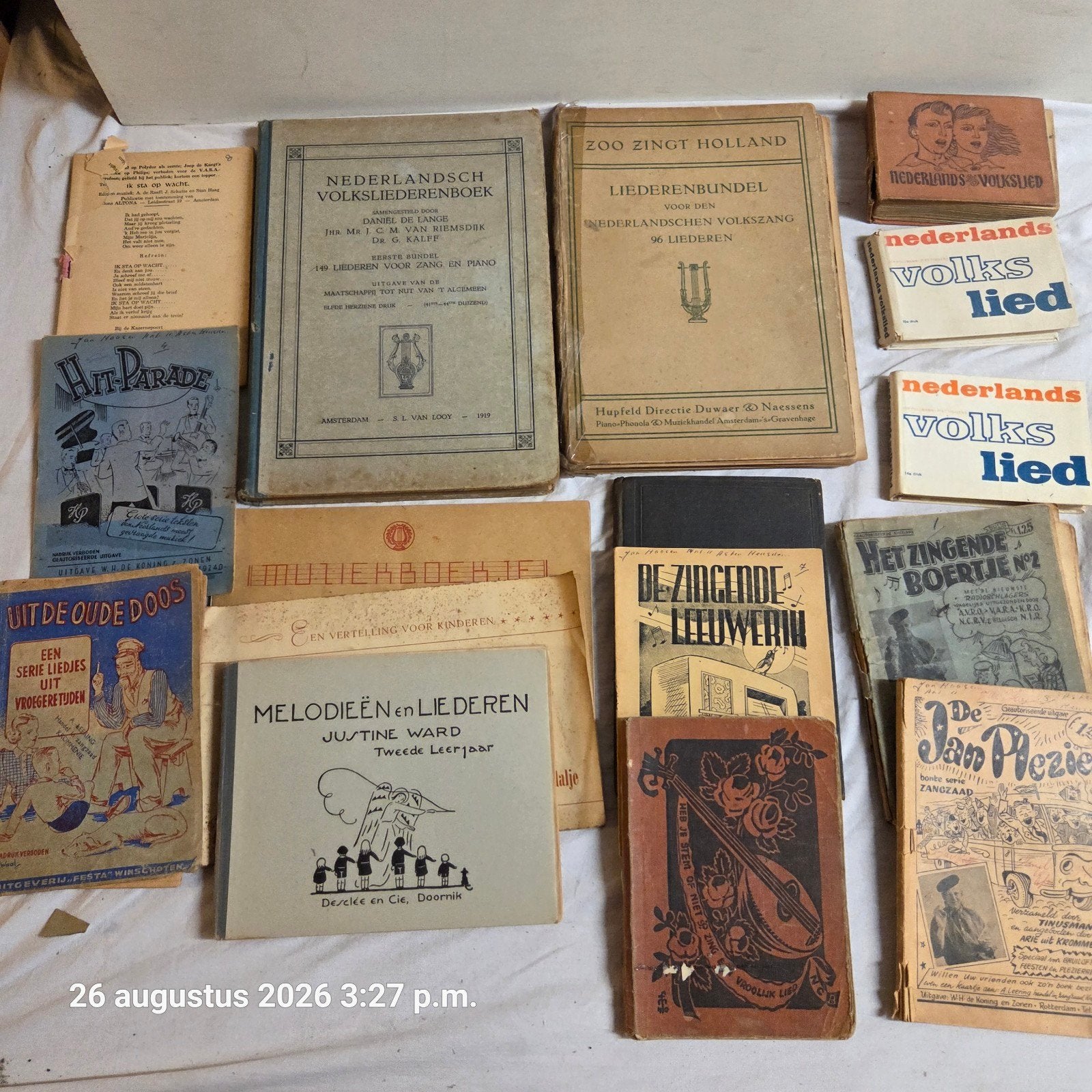 Diverse oude Nederlandse liedboeken en bladmuziek, Zang, Gebruikt, Ophalen of Verzenden, Thema