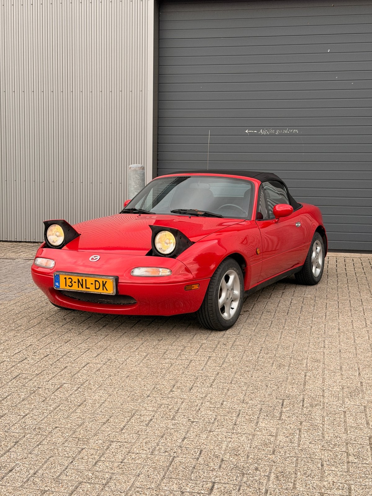 Mazda MX-5 1.6 U9 1990 Rood, Airbags, Zwart, 4 cilinders, Cabriolet