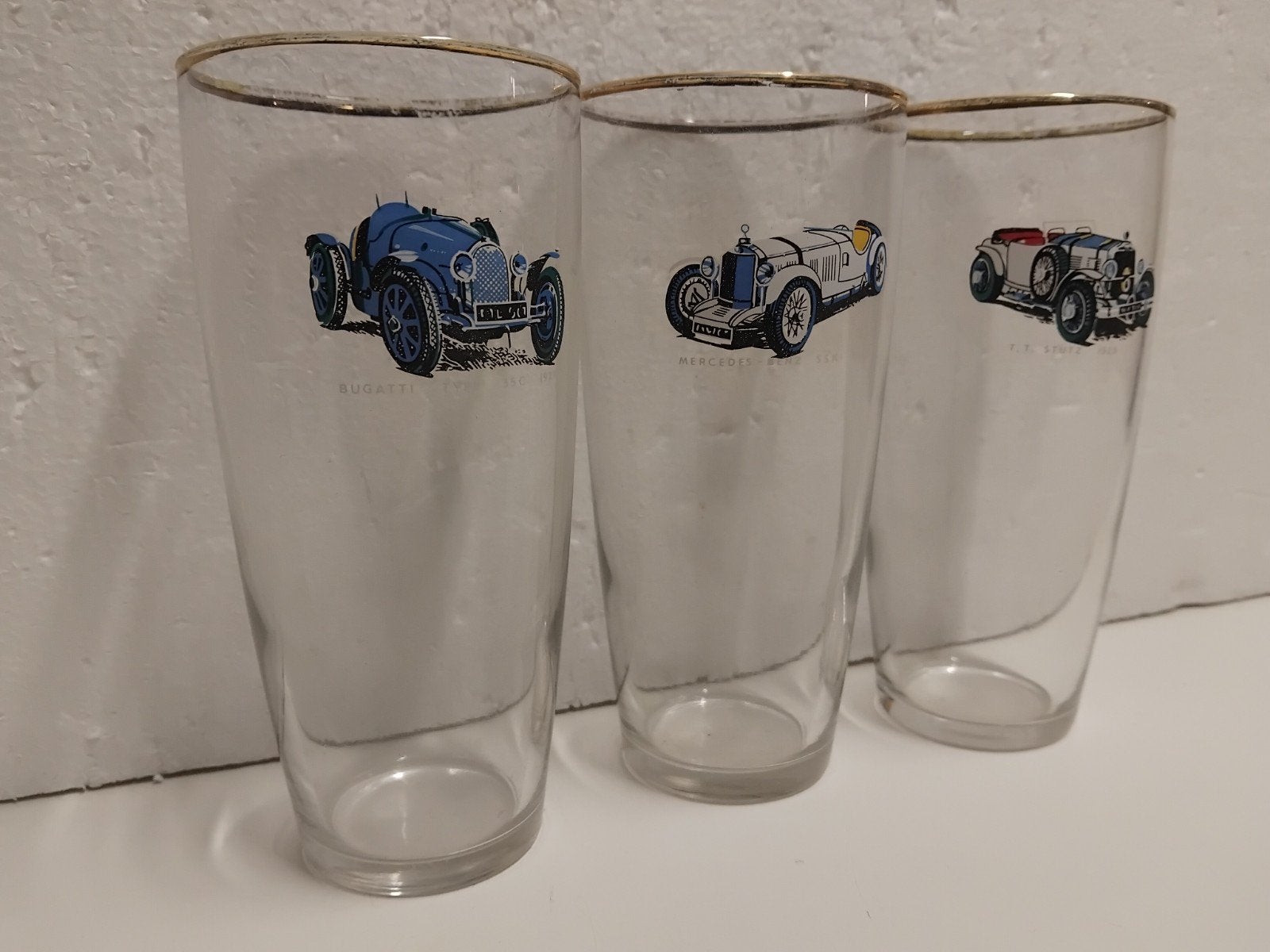 3 stuks auto glazen Bugatti - Stutz - en Mercedes Benz, Ophalen of Verzenden, Zo goed als nieuw, Overige typen