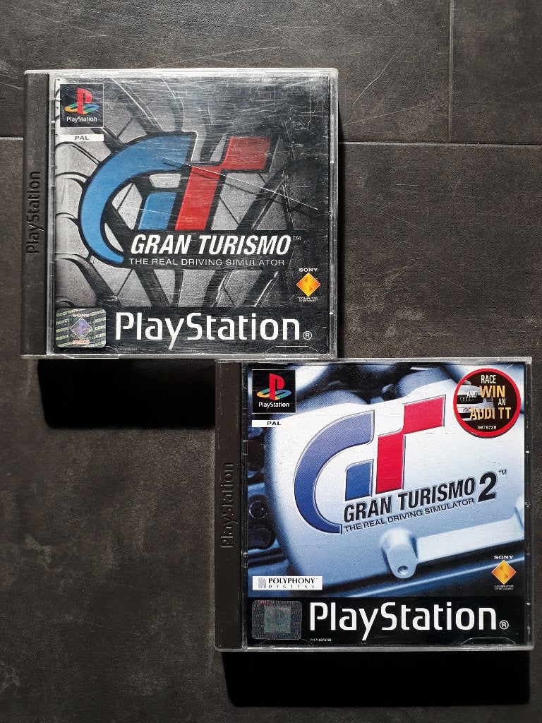 PS1 Set - Gran Turismo 1 en 2 - PlayStation 1 Racing, Spelcomputers en Games, Racen en Vliegen, 2 spelers, Ophalen of Verzenden