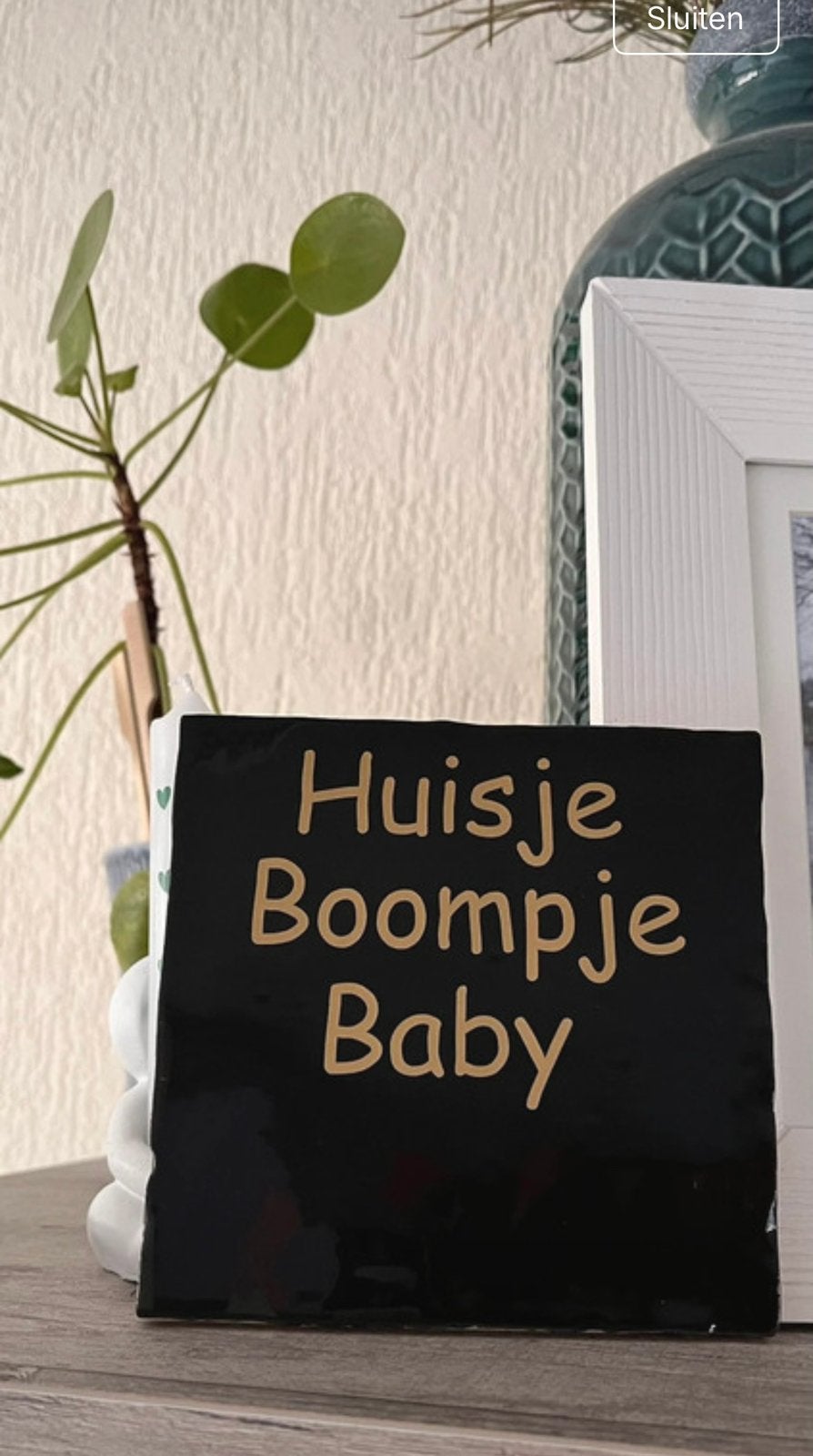 Tegeltje baby shower, Ophalen of Verzenden, Nieuw