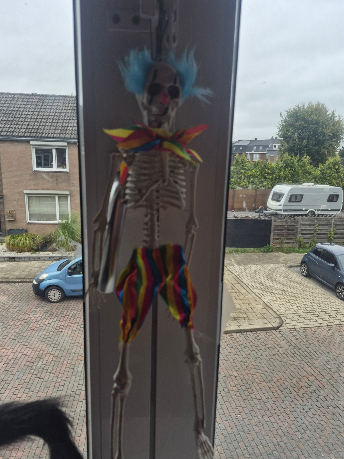 skelet clown hangend, Ophalen of Verzenden, Nieuw, Versiering, Halloween of Griezel