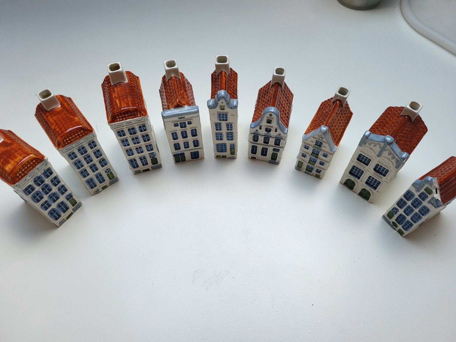 Set van 9 Royal Goedewaagen Poly Delft grachtenpandjes, Ophalen of Verzenden