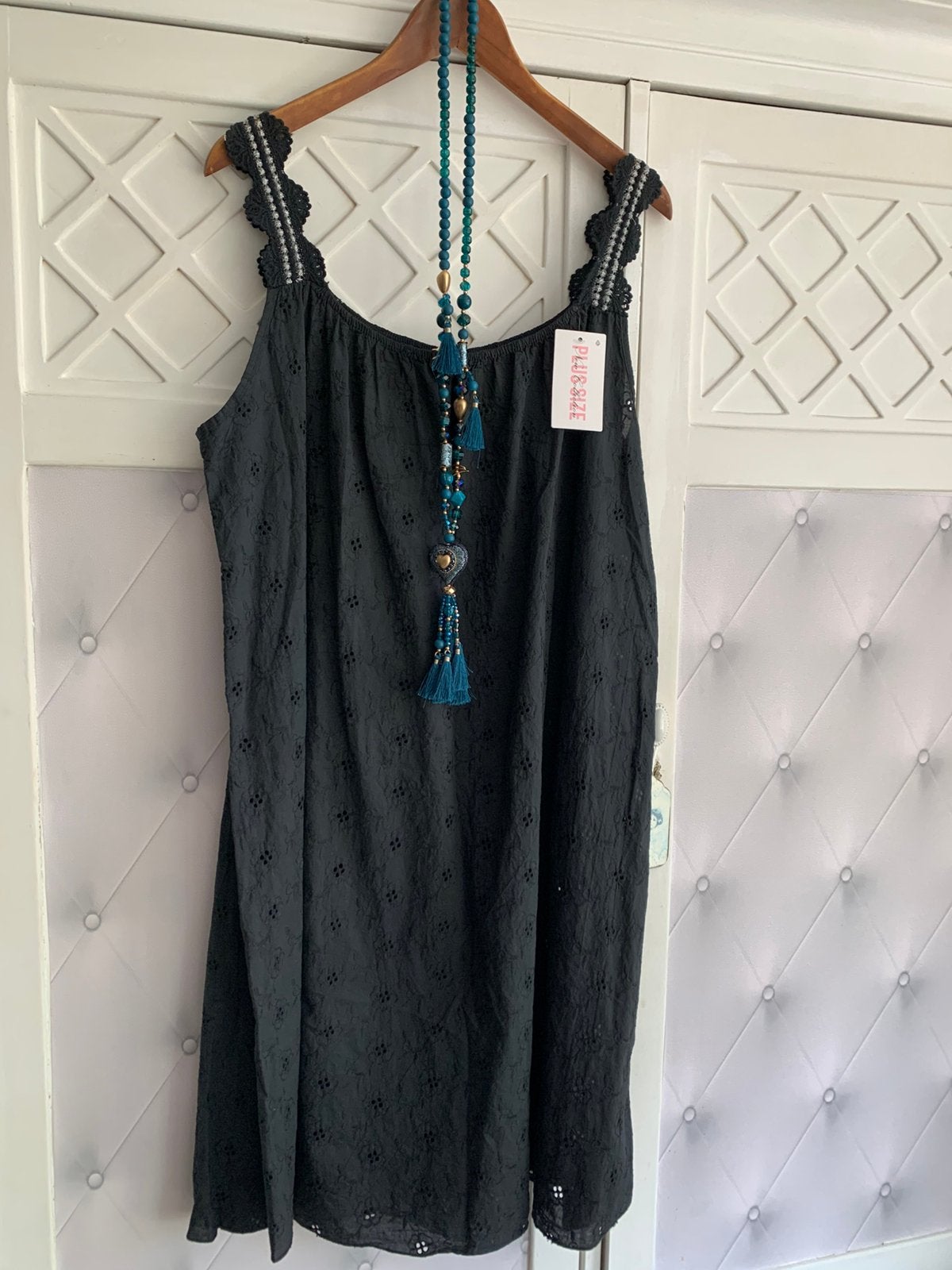 Zwart Jurkje broderie maat 50/52, Ophalen of Verzenden, Nieuw, Zwart, Jurk